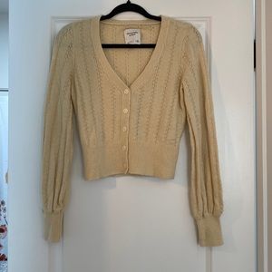 A&F Cropped Cardigan Sweater